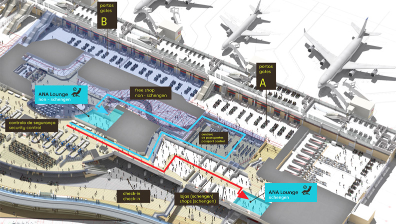 ANA Lounge map